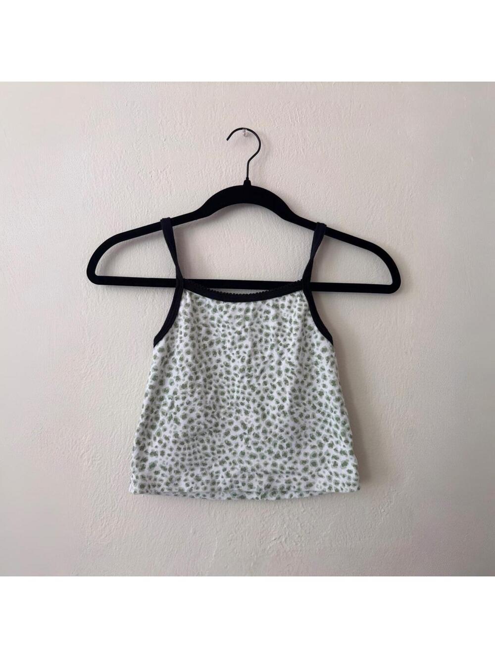 Brandy Melville Women's Green and Multi Vests-tanks-cami